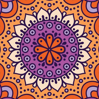 Mandala On Islamic Circles Vintage Flowers Abstract Unique Pattern With Wedding Card Background Design png classic images