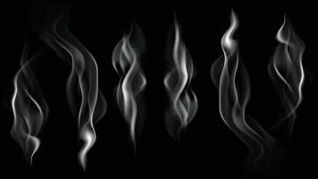 abstract smoke background Set of digital realistic smoke vector illustration