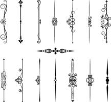 Vector set of calligraphic design elements and page decor