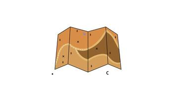 map icon animation video vector. navigation map motion graphic design. seamless looping camp theme