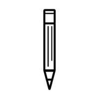 VECTOR PENCIL ICON WITH BLACK LINE STYLE. GREAT FOR SYMBOL WRITING, LEARNING AND COMPLEMENTARY DESIGN