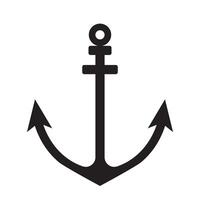 VECTOR ANCHOR ICON WITH BLACK LINE STYLE. GREAT FOR NAUTICAL SYMBOLS, SAILING AND COMPLEMENTARY DESIGNS