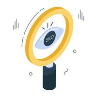 moderno diseño icono de seo supervisión vector