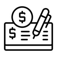 diseño vectorial de escritura de cheques vector