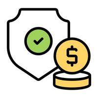 A perfect design icon of financial security vector