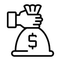 A perfect design icon of money bag vector