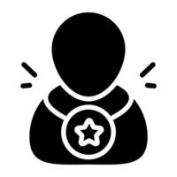 Modern design icon of favorite employee vector