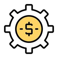 Trendy design icon of money management vector