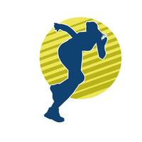 Silhouette of a sporty woman in running pose. Silhouette of a female run pose. vector