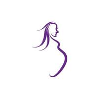 Beauty pregnant women vector