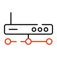 A premium download icon of network server vector