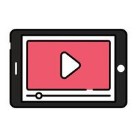 An icon design of mobile video vector