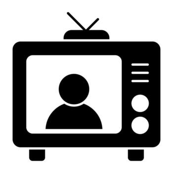 Editable solid design vector television