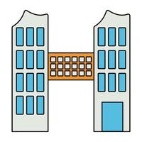 A unique design icon of city architecture vector