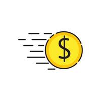 Currency logo icon vector