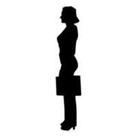 Silhouette of An Adult Woman in Pose vector