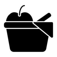 un único diseño icono de Fruta cesta vector