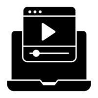 A colorful design icon of video streaming vector