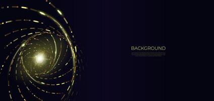 futuristic background gold circle with line light cinematic, perfect with wallpaper device, website, banner or template ppt vector