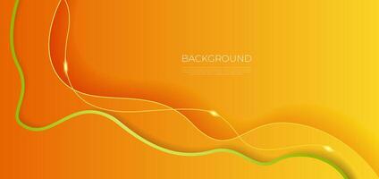 modern papercut with gold line background, perfect with wallpaper device, website, banner or template ppt vector
