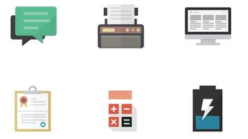 Abstract icon set vector illustration