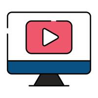 A perfect design icon of online video vector