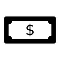 An editable design icon of banknote vector