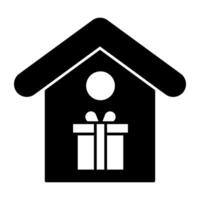 An icon design of home gift vector