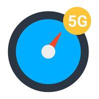 Modern design icon of 5g speed vector