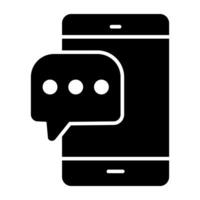 Modern design icon of mobile chat vector