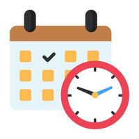 A flat design, icon of timetable vector
