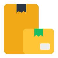A flat design icon of cardboards vector