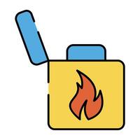 A flat design icon of lighter vector