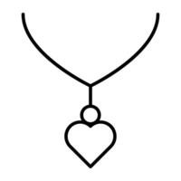 Icon of heart pendant in trendy design vector