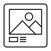 An editable design icon of screen wallpaper vector
