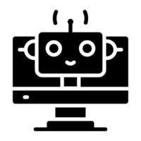 Premium download icon of online robot vector