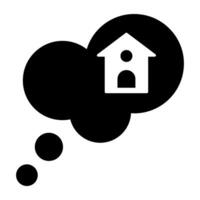 A solid design icon of dreamhouse vector