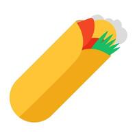 Junk food icon, vector design of tortilla