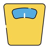 Icon of weight scale, editable vector
