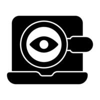 A unique design icon of search eye vector