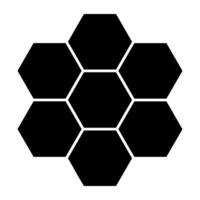 A solid design icon of honey formula vector