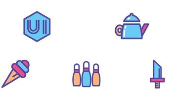 Daily food icon set vectors for food and beverage industry