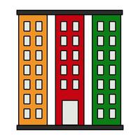 un único diseño icono de ciudad edificio vector