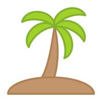 Vector design icon of beach tree
