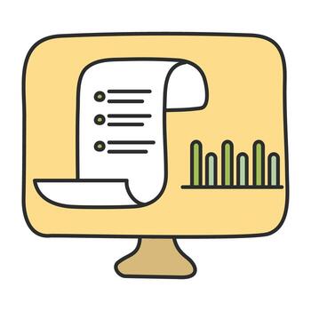 icono de diseño editable del informe comercial vector