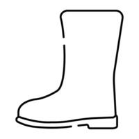 A linear design icon of long shoe vector