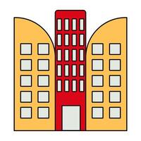 un único diseño icono de ciudad edificio vector