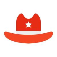 un único diseño icono de vaquero sombrero vector