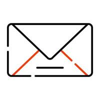 An editable design icon of mail vector