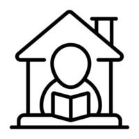 A linear design icon of pupil vector
